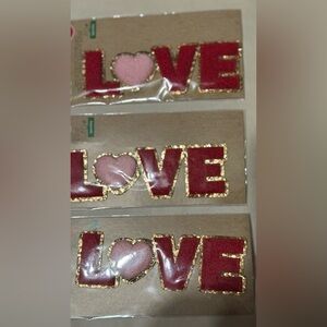 Red and Gold LOVE Patches